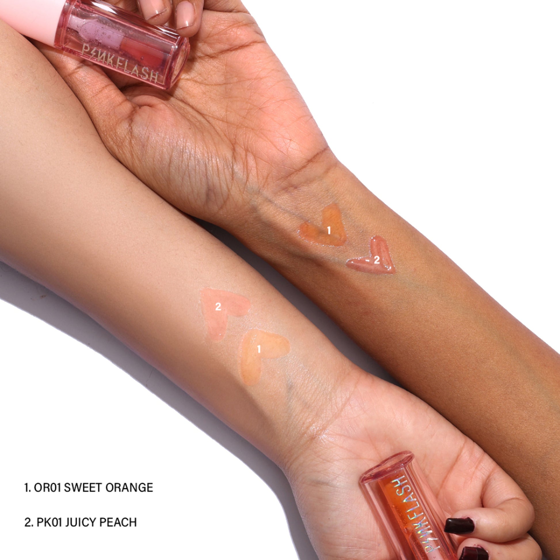 PINKFLASH Color Change Magic Lasting Lip Tint - Hot Pk01 Juicy Peach - Distacart