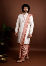 Thumbnail for Kanjivaram Pattu Embroidered Kurta Set by Hilo Design