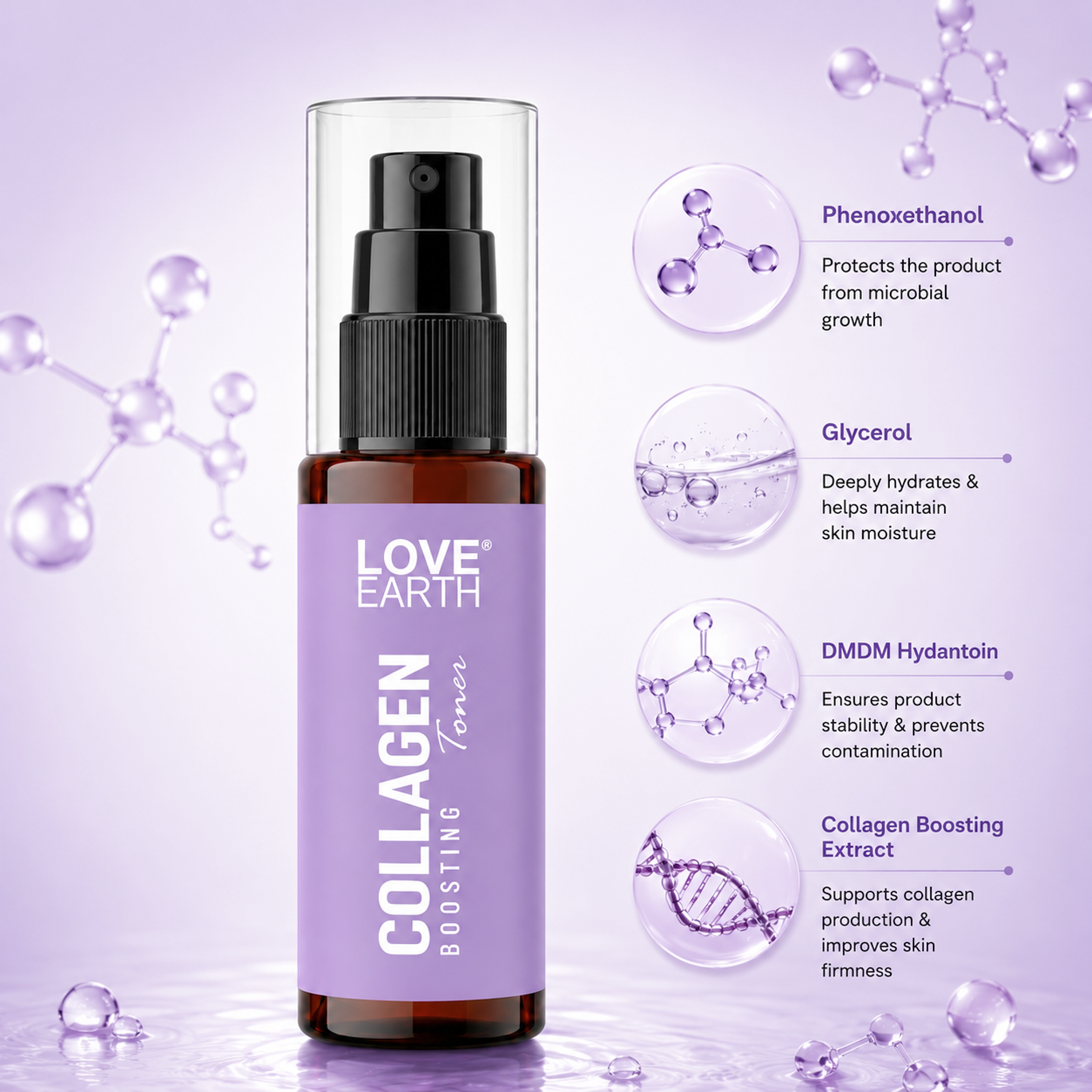Love Earth Collagen Boosting Toner - Dista