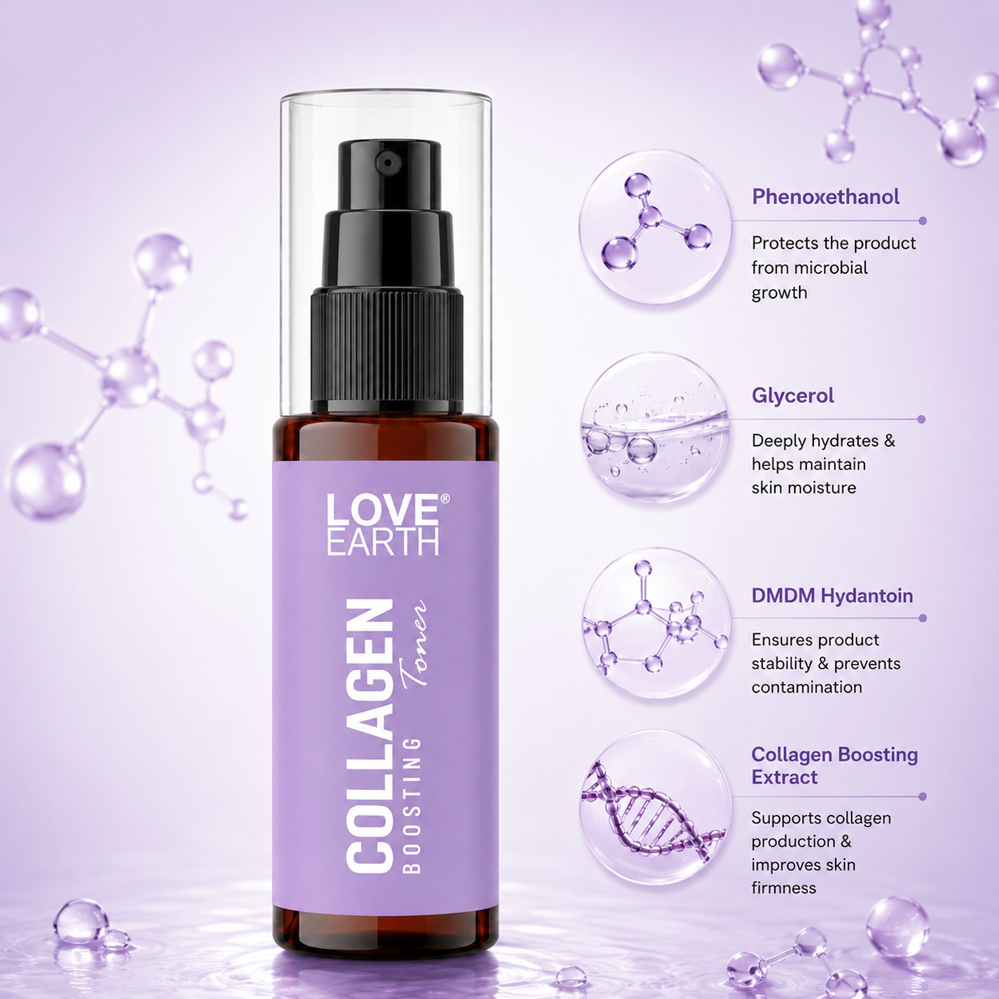 Love Earth Collagen Boosting Toner - Dista