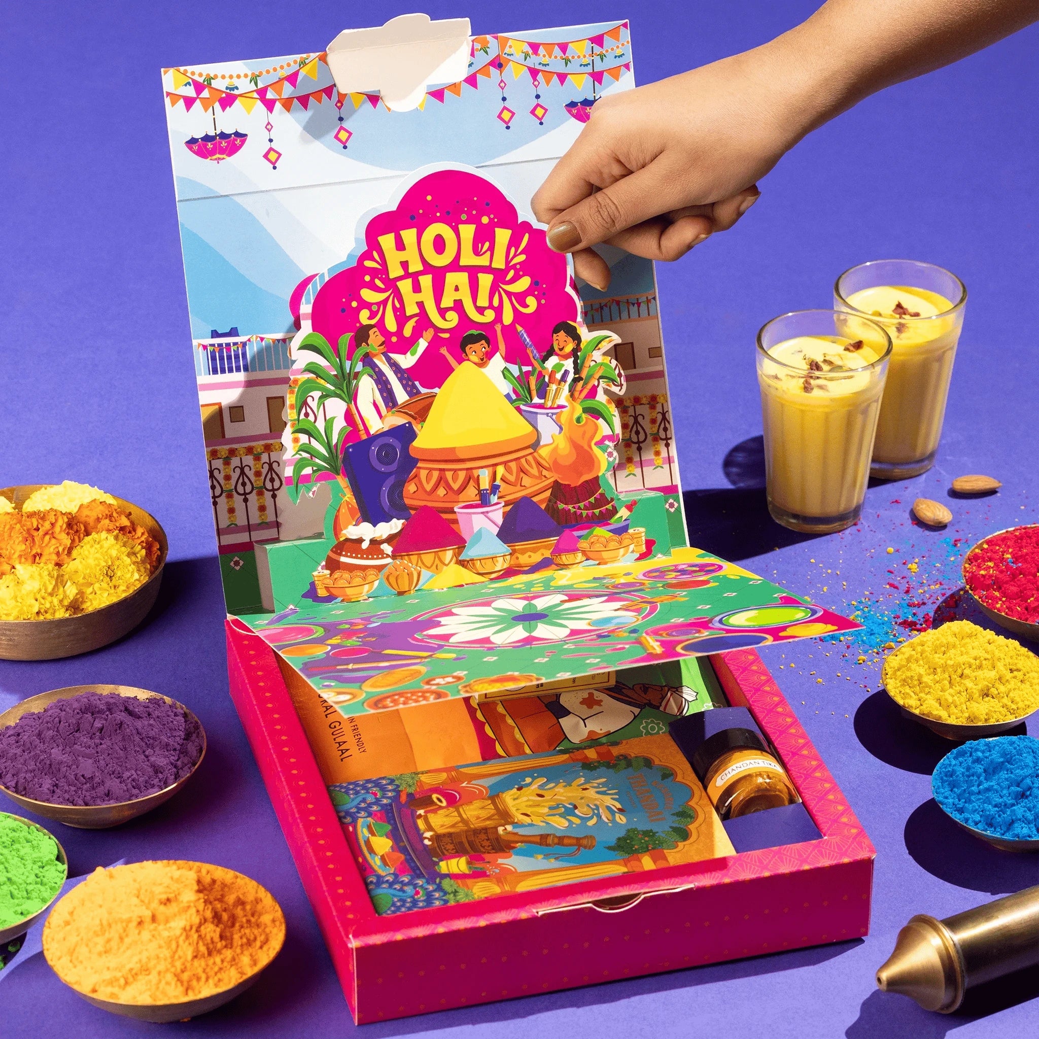 Phool Holi Mohalla Pop-Up Gulaal Box - Distacart