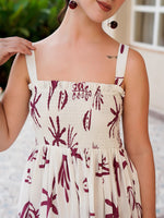 Thumbnail for Pimu Square-Neck Maxi Dress with Graphic Print-Green