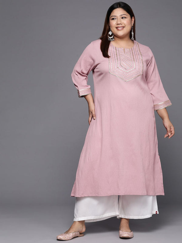 Sztori Embellished Gotta Patti Detail Crepe Kurta - Distacart