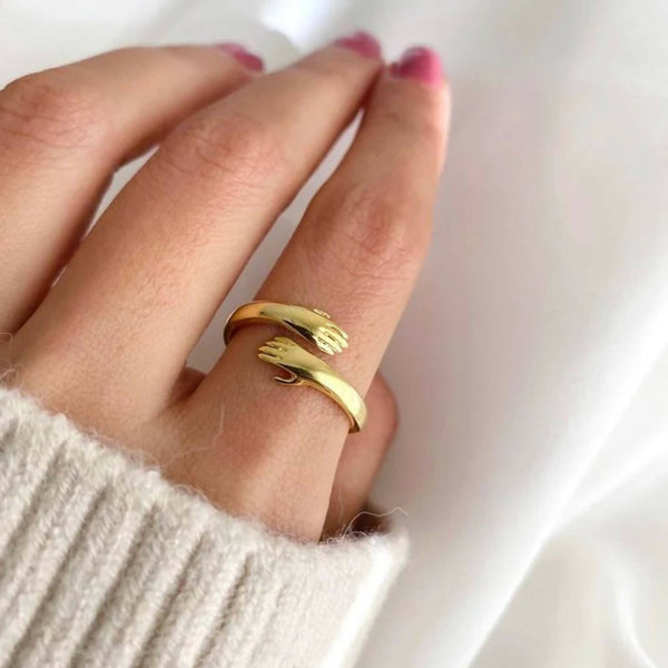 Joban Fashion Golden Brass Adjustable Ring - Distacart