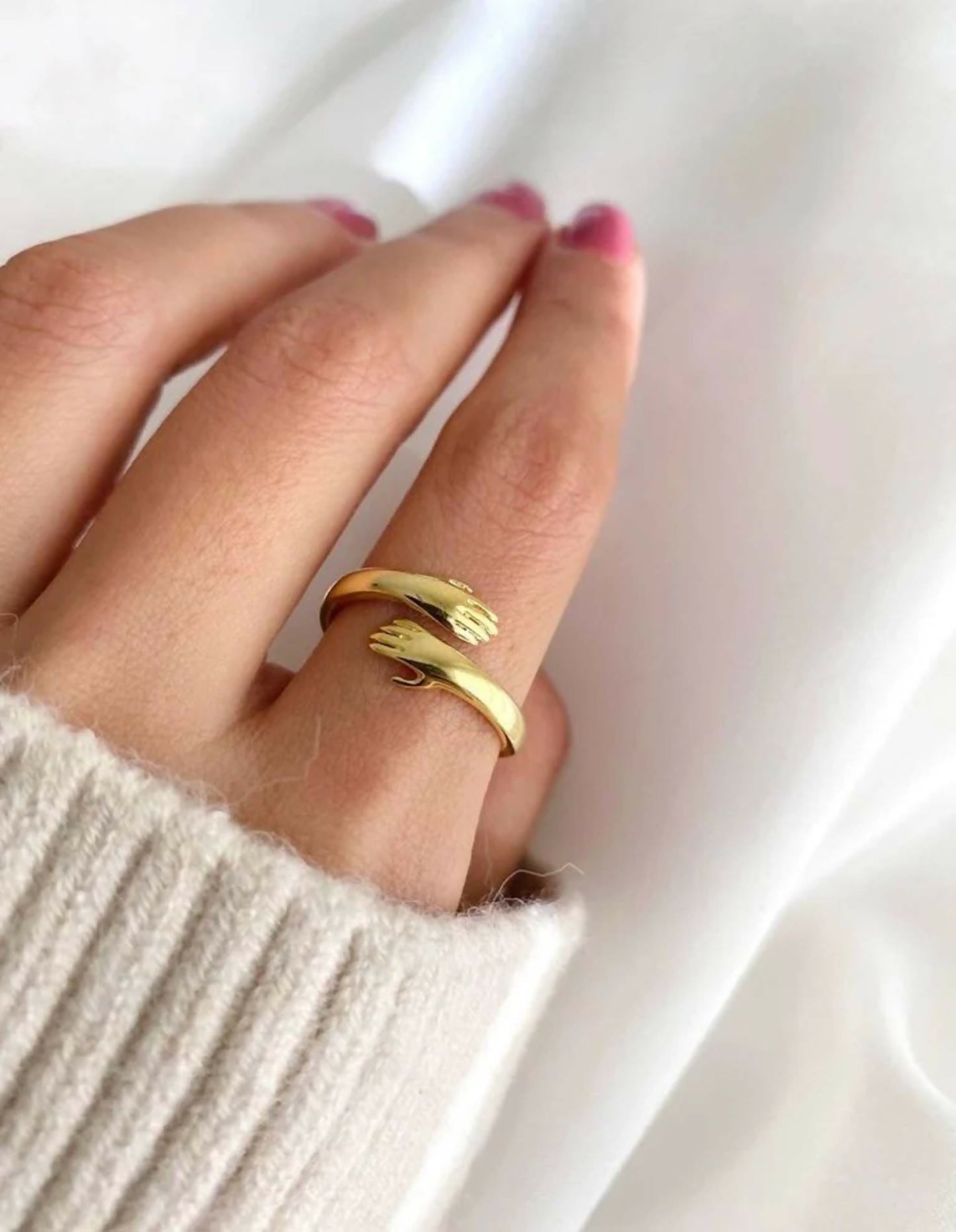 Joban Fashion Golden Brass Adjustable Ring - Distacart