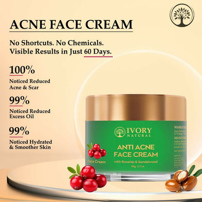 Ivory Natural Acne Face Cream For Acne Free Face - Distacart