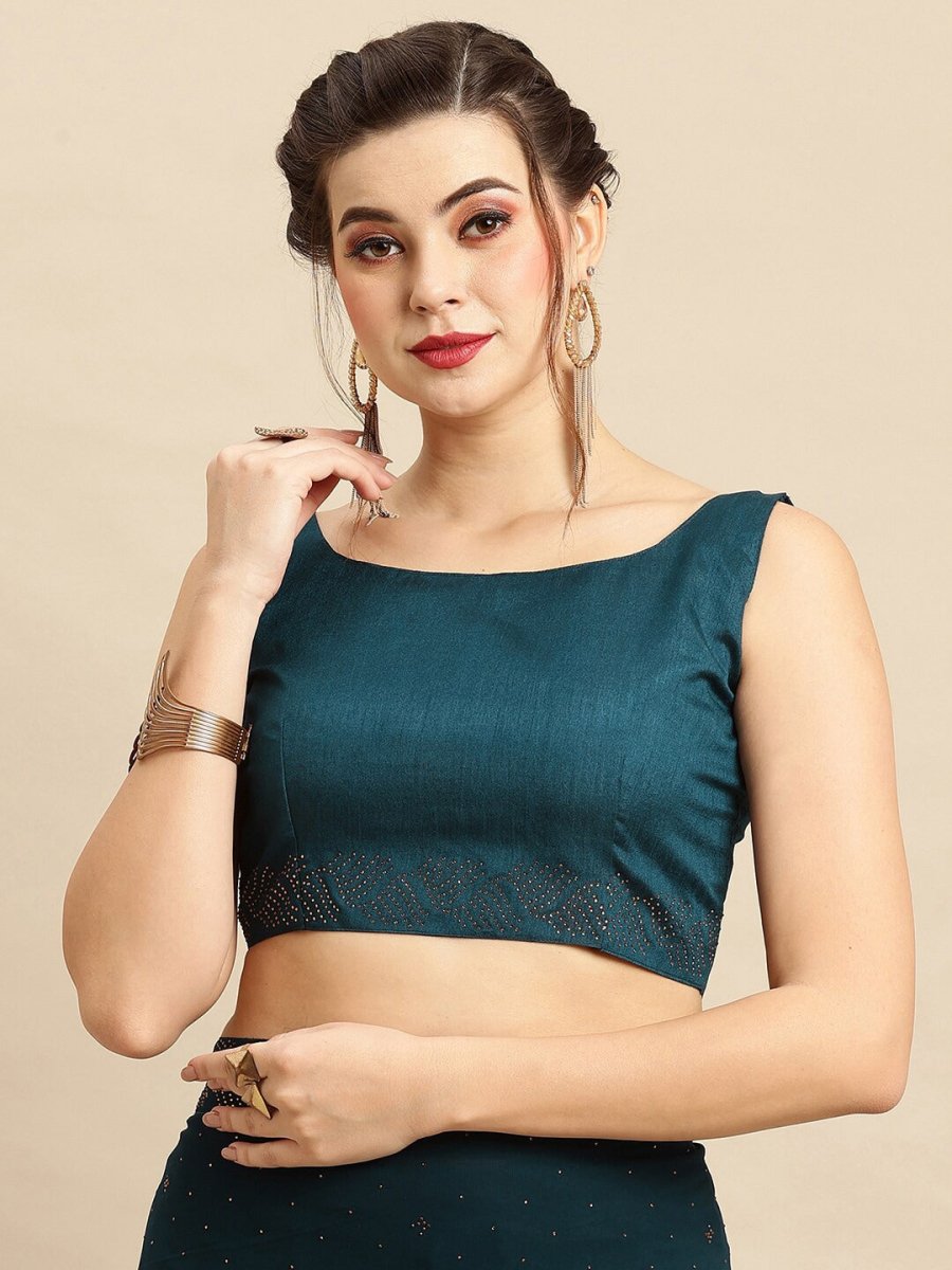 Anouk Embellished Beads and Stones Pure Georgette Saree - Distacart