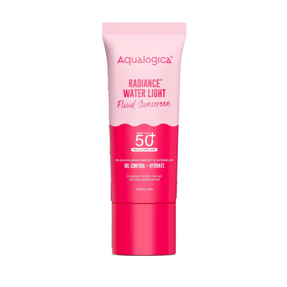 Aqualogica Radiance+ Oil Control Fluid Sunscreen SPF50+ PA++++ - Dista