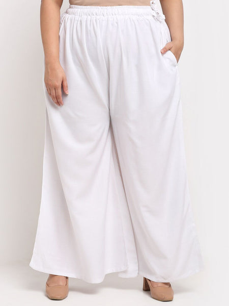 TAG 7 Plus Size Mid-Rise Ethnic Palazzos - Distacart