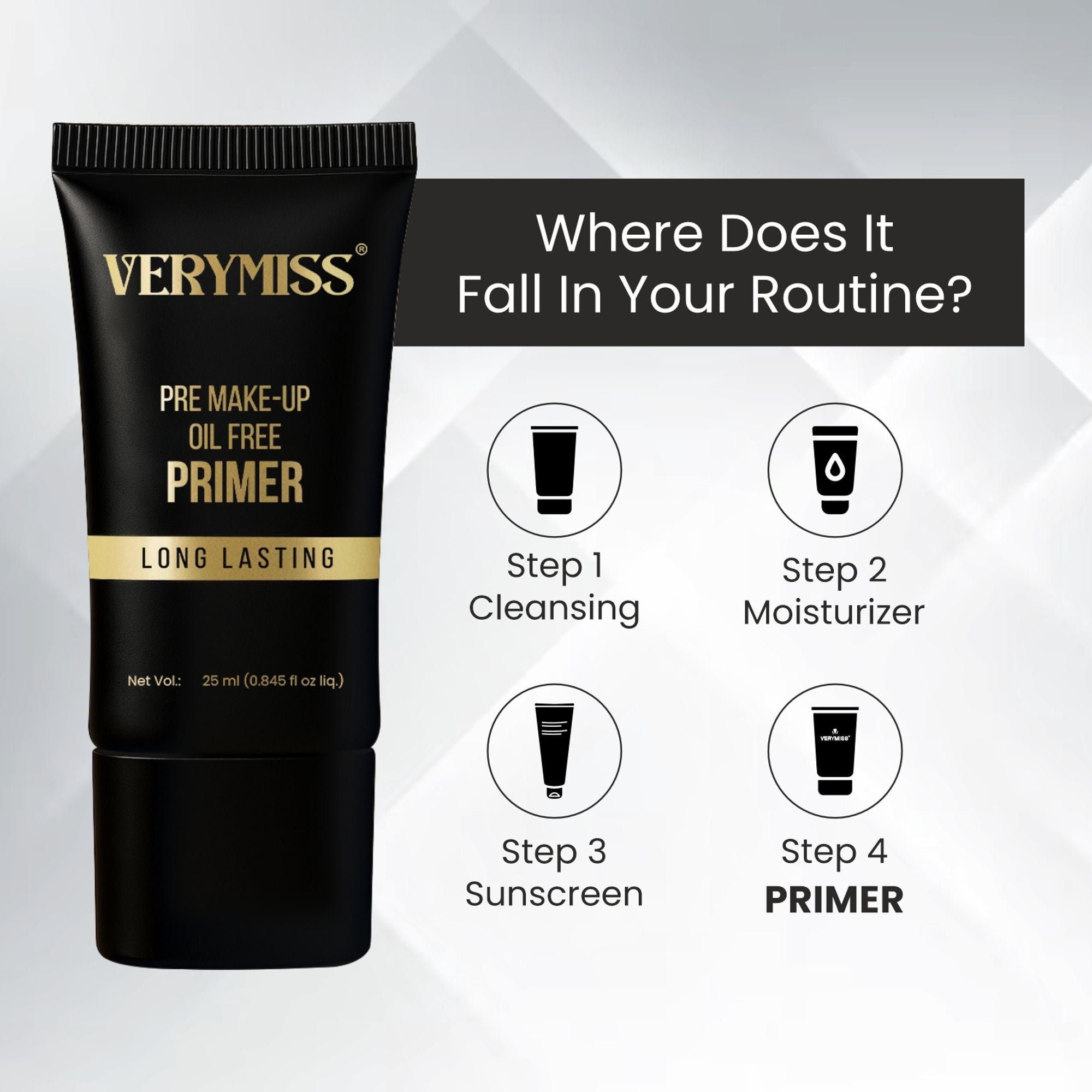 VERYMISS Pre Make-Up Oil Free Matte Primer - Distacart