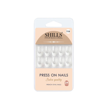 shills professional reusable press on nails french oval spn708
