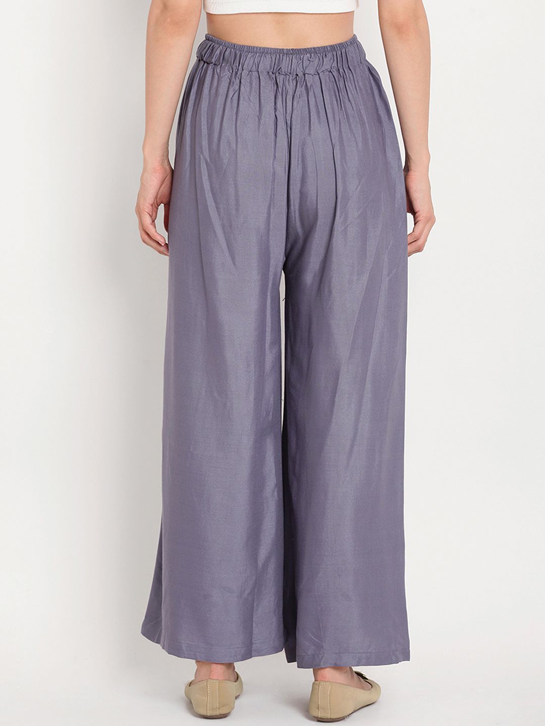 TAG 7 Women Pack of 2 Solid Flared Palazzos