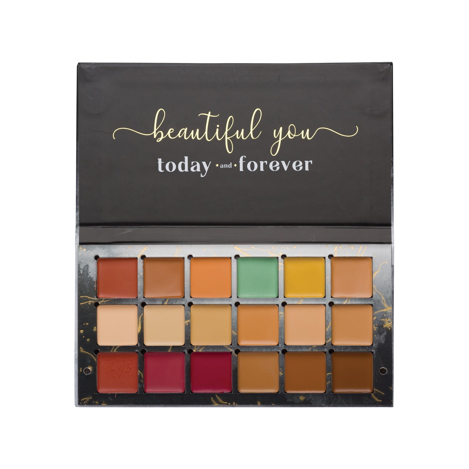 Aflairza One for All Palette, 4-in-1 Foundation, Concealer, Blush & Contour, All-in-One Face Palette for Effortless Beauty 56g - Distacart