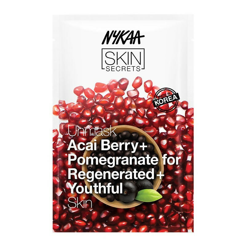 Nykaa Skin Secrets Exotic Indulgence Acai Berry + Pomegranate Sheet Mask For Youthful Skin - Distacart