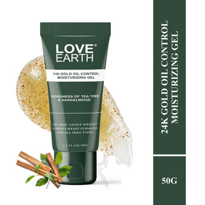 Love Earth 24K Gold Oil Control Moisturizing Gel - Distacart