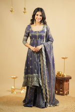 Thumbnail for Yash Enterprise Light Purple Cosmo Silk Embroidery Suit Set