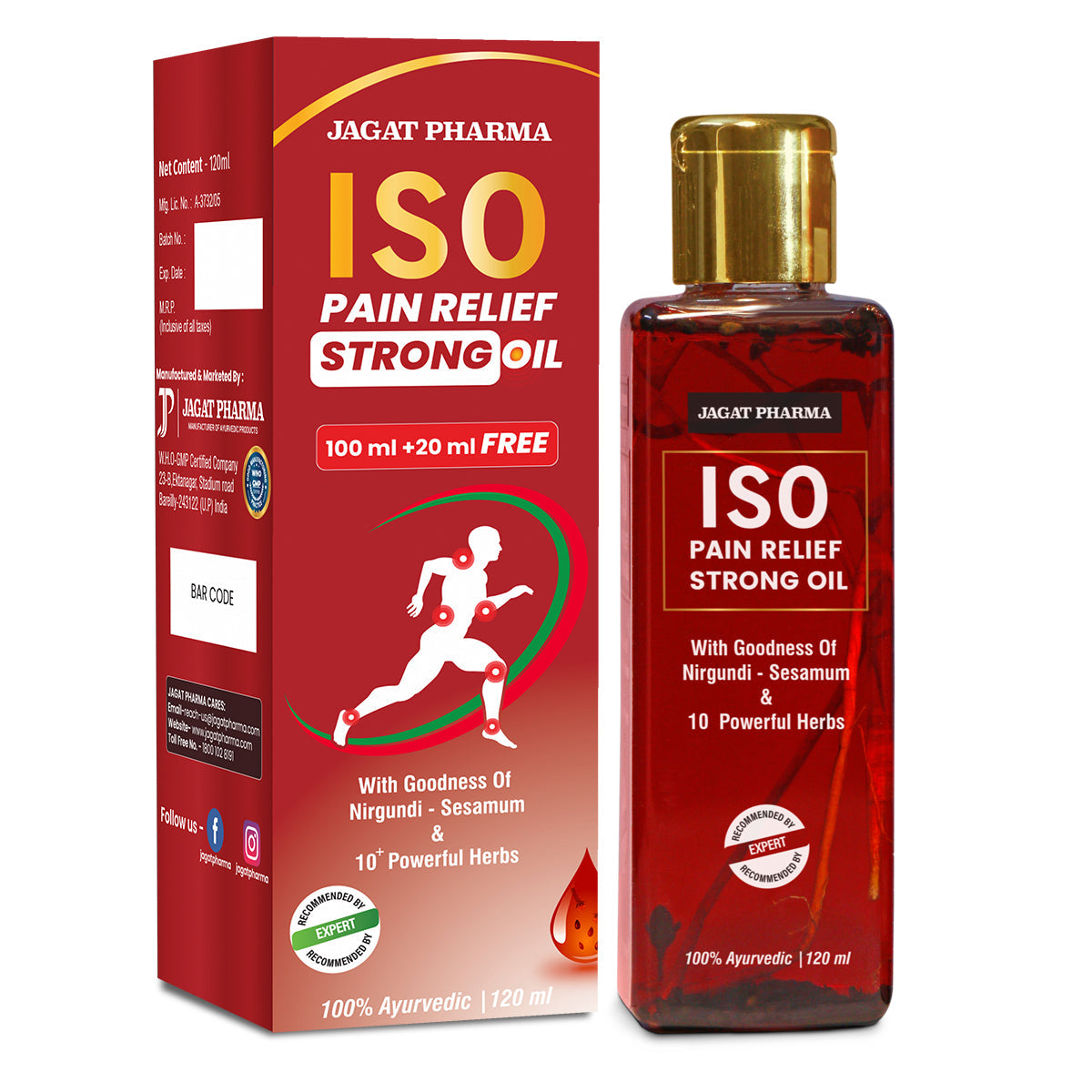 Jagat Pharma Iso Pain Relief Strong Oil - Distacart