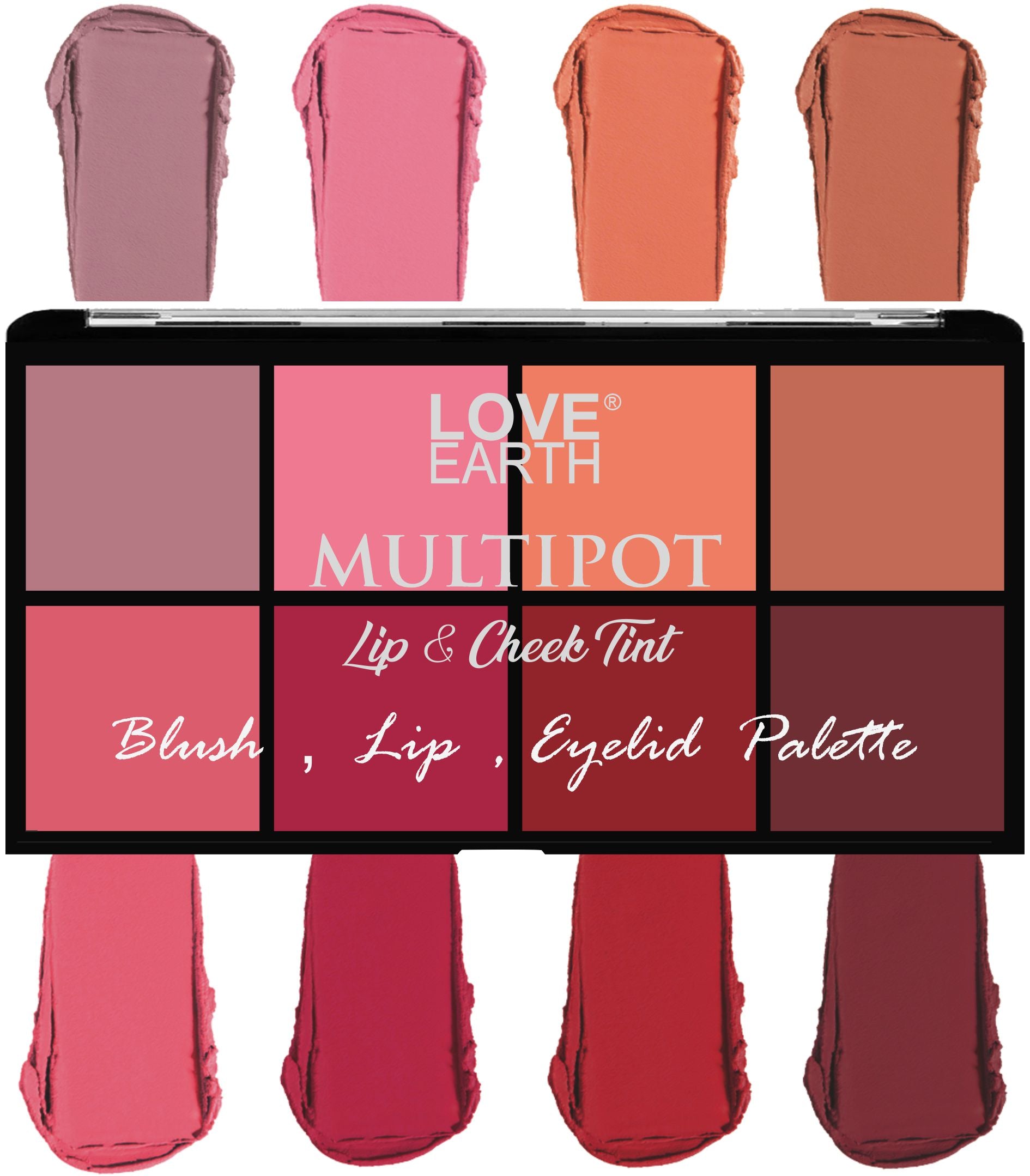 Love Earth Blush, Lips, Eyelid Palette With Richness Of Jojoba Oil And Vitamin E - Distacart