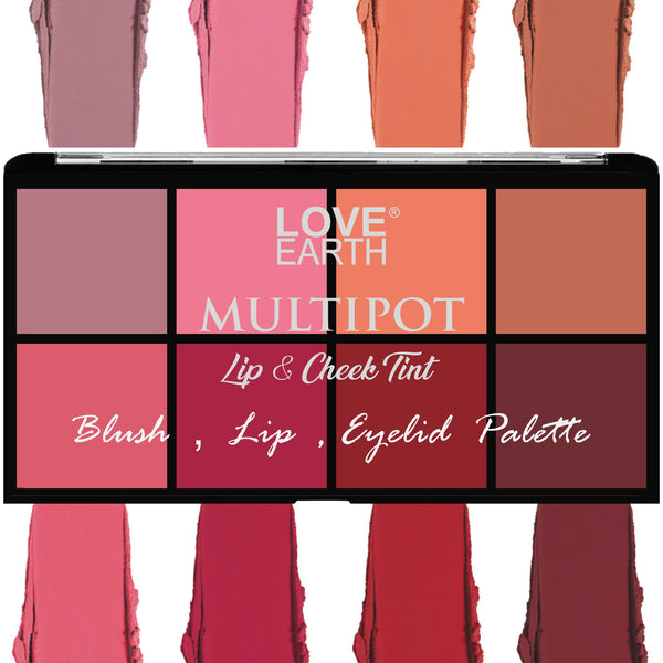 Love Earth Blush, Lips, Eyelid Palette With Richness Of Jojoba Oil And Vitamin E - Distacart