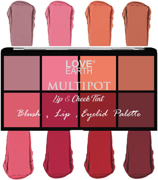 Love Earth Blush, Lips, Eyelid Palette With Richness Of Jojoba Oil And Vitamin E - Distacart