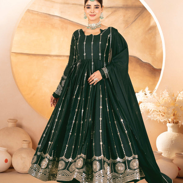 Yash Enterprise Black Rayon Cotton With Embroidery Suit Set