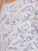 Thumbnail for Ode by House of Pataudi Women Floral Printed Thread Work Kurta - Distacart