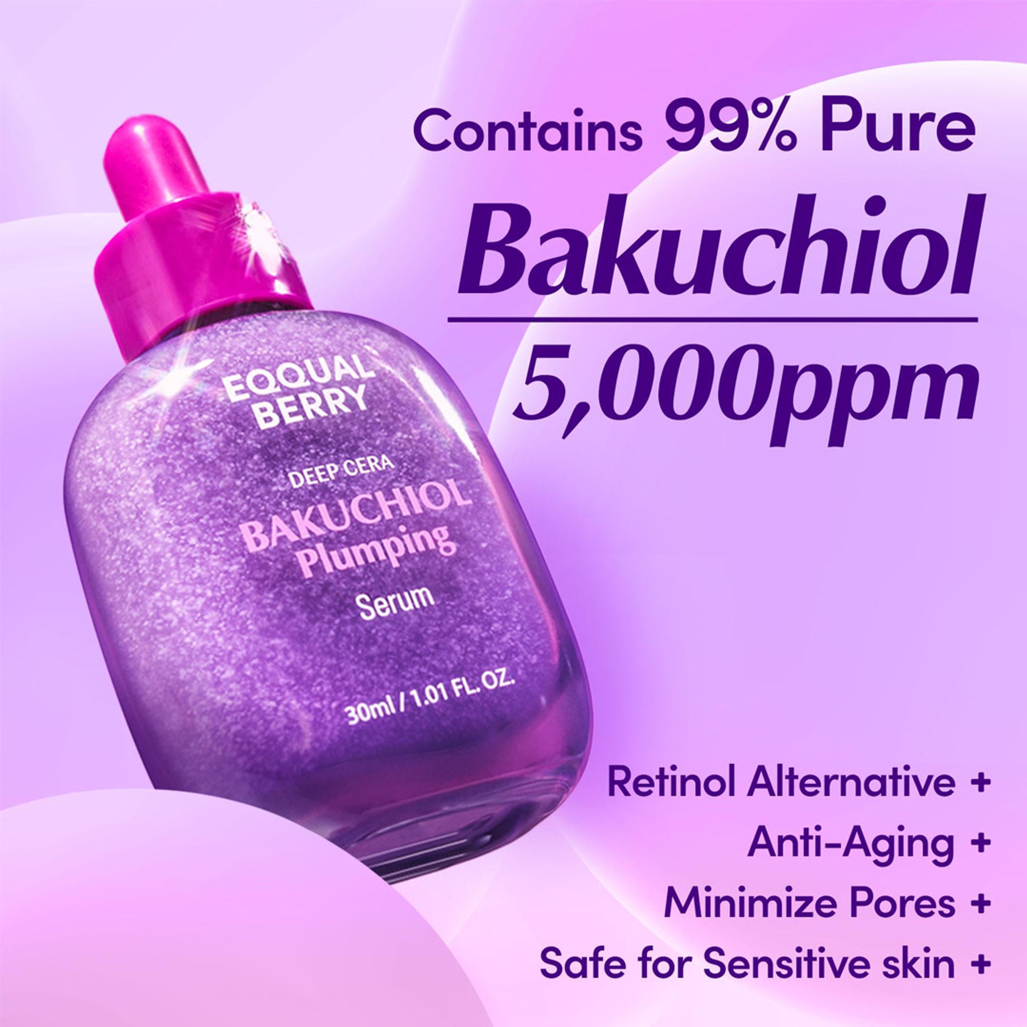 Eqqualberry Bakuchiol Plumping Serum – Niacinamide, Firming & Pore Refining - Distacart