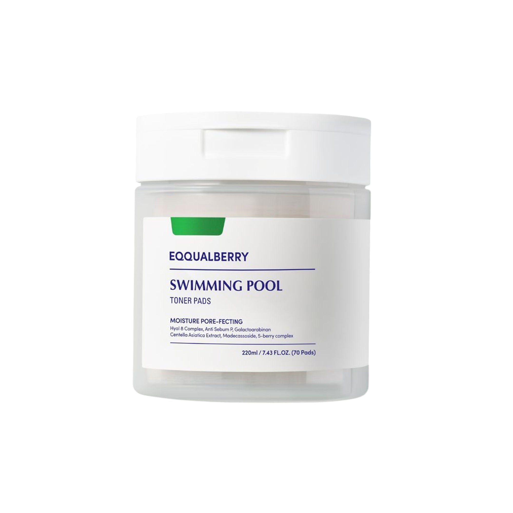 Eqqualberry Swimming Pool Toner Pads 30pcs – Dual-Textured Pads for Pore Care & Gentle Exfoliation