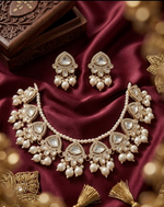 Thumbnail for Jewel City Exquisite Kundan Pearl Necklace Set: Gold-Plated Traditional Jewelry for Wedding - Distacart