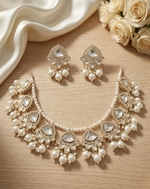 Thumbnail for Jewel City Exquisite Kundan Pearl Necklace Set: Gold-Plated Traditional Jewelry for Wedding - Distacart