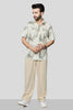 Xkind Light Green Cotton Slub Printed Shirt - Distacart