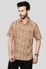 Xkind Orange Linen Printed Shirt - Distacart
