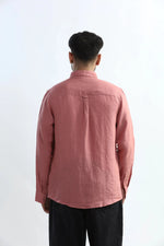 Thumbnail for Xkind 100% Pure Linen Soft Peach Button Down Casual Shirt