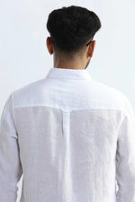 Thumbnail for Xkind 100% Pure Linen White Button Down Casual Shirt