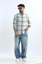 Thumbnail for Xkind Blue Checks Regular Fit Shirt