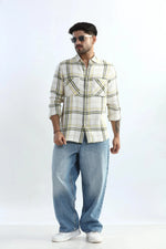 Thumbnail for Xkind Yellow Checks Regular Fit Shirt