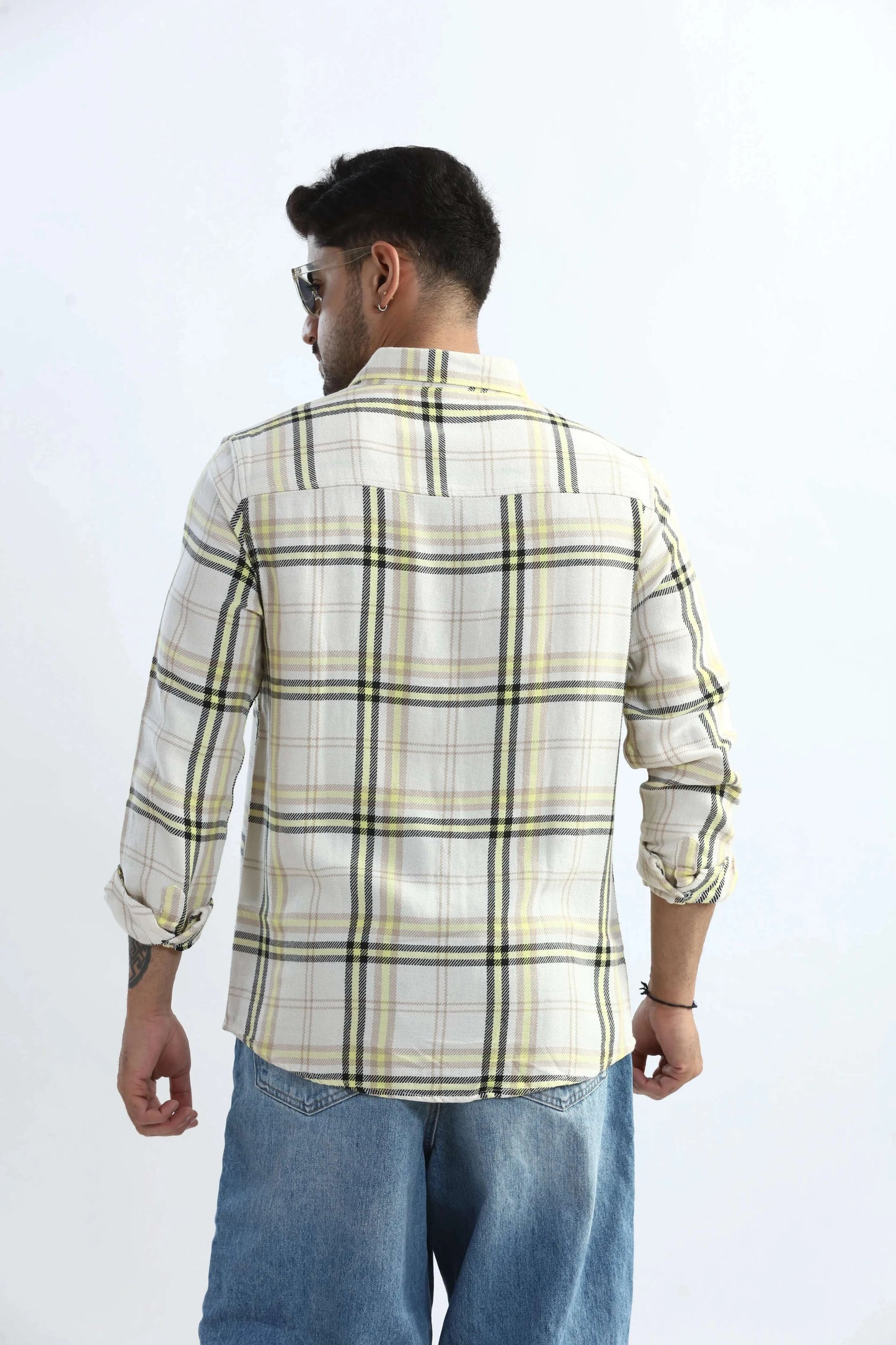 Xkind Yellow Checks Regular Fit Shirt - Distacart