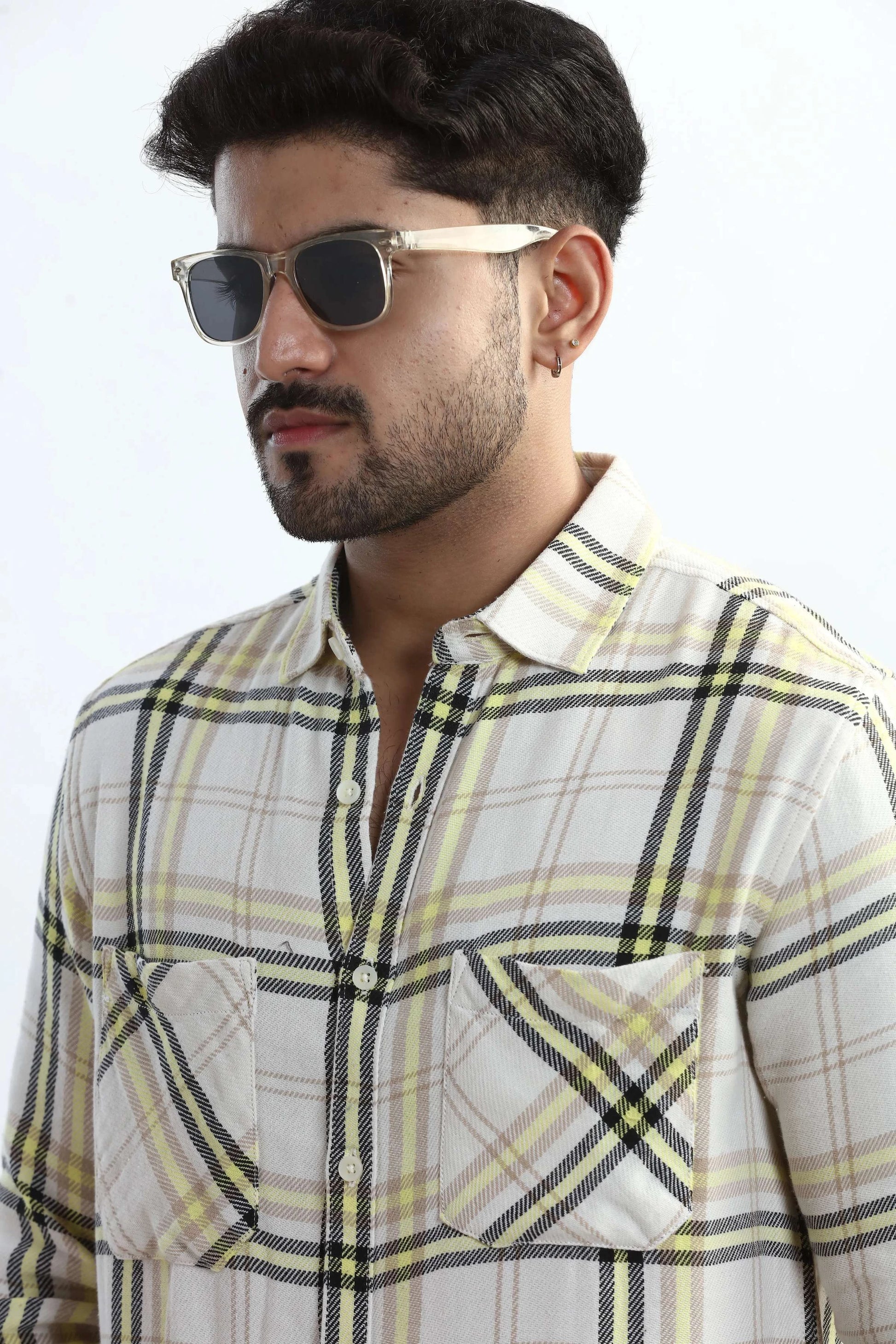 Xkind Yellow Checks Regular Fit Shirt - Distacart