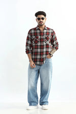 Thumbnail for Xkind Red Checks Regular Fit Shirt