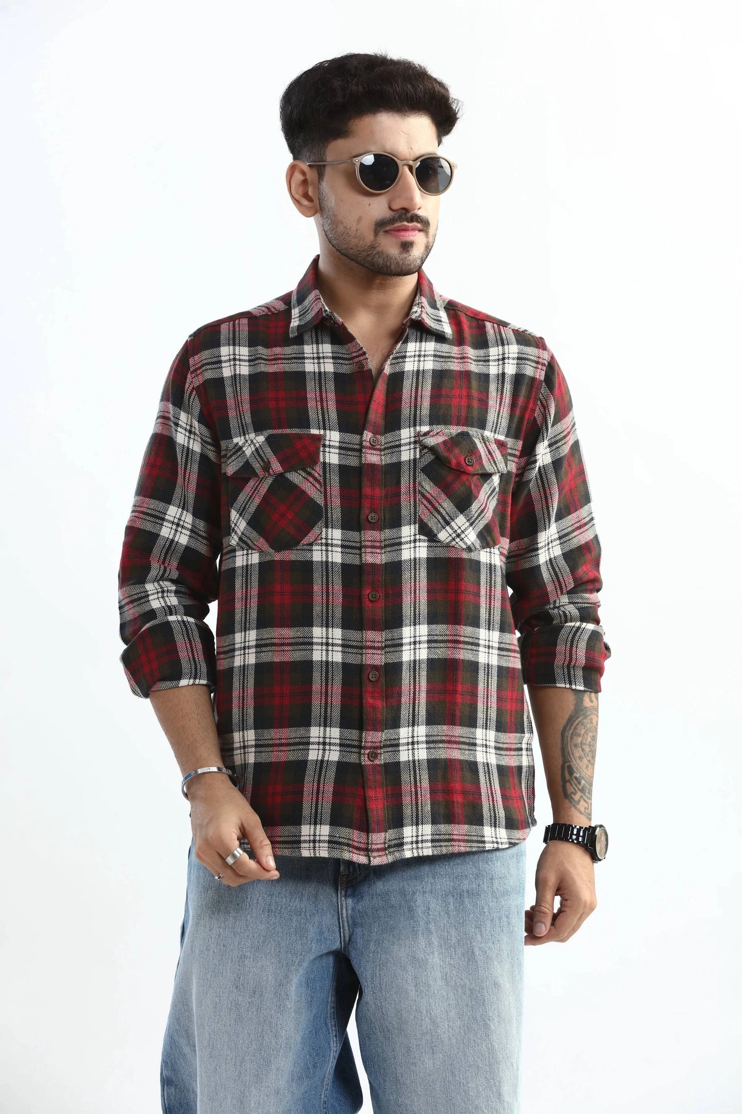 Xkind Red Checks Regular Fit Shirt - Distacart