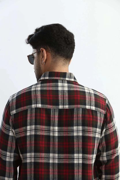 Xkind Red Checks Regular Fit Shirt - Distacart