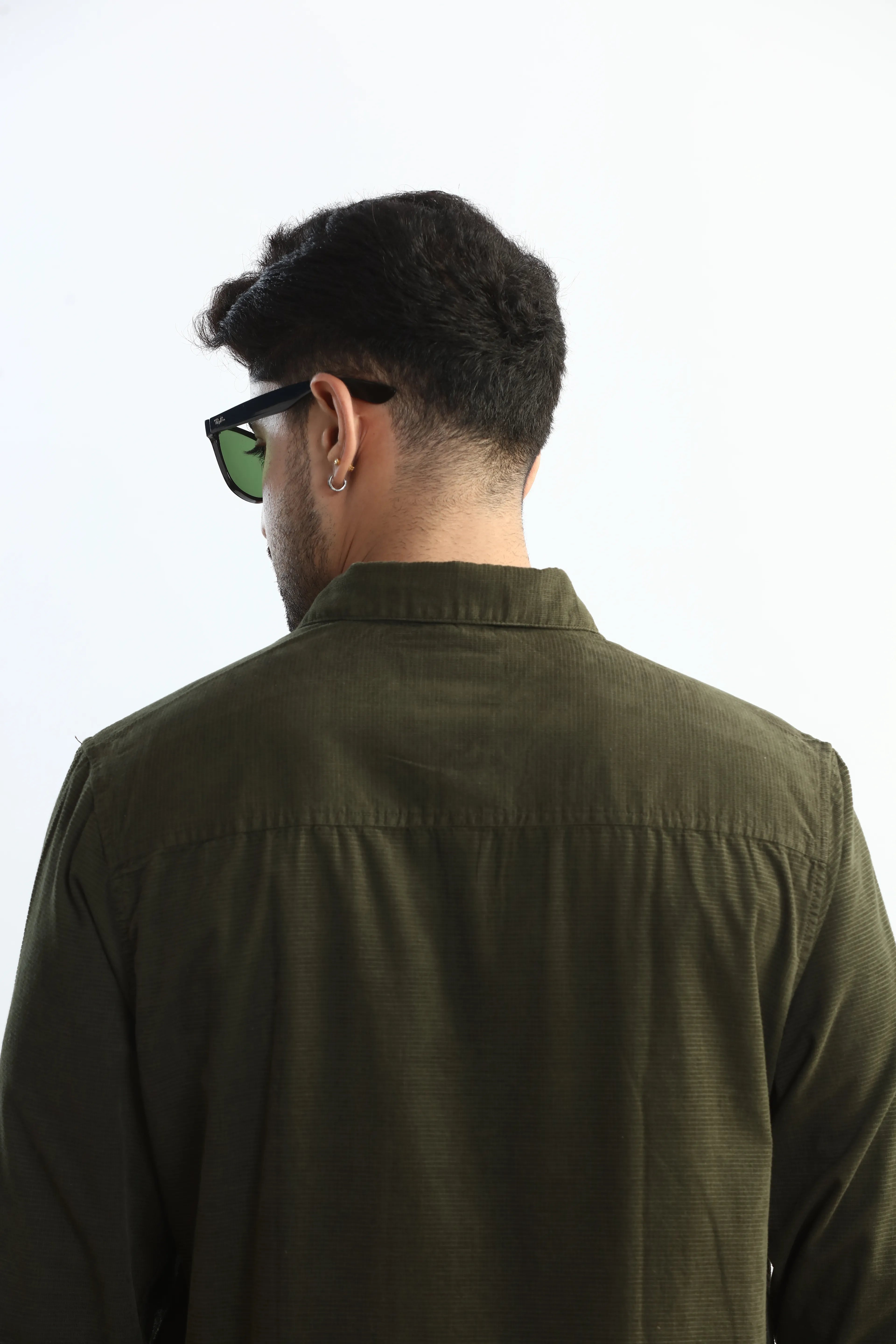 Xkind Olive Green Fine Cord Shirt
