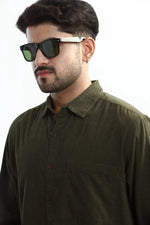 Thumbnail for Xkind Olive Green Fine Cord Shirt