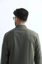 Thumbnail for Xkind Dark Green Textured Regular Fit Shirt/ Overshirt