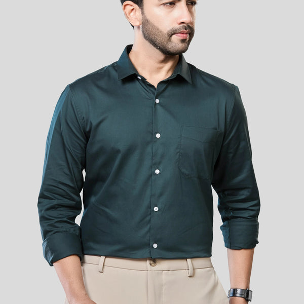 Jonesburg Men's Solid Slim Fit Formal Shirt