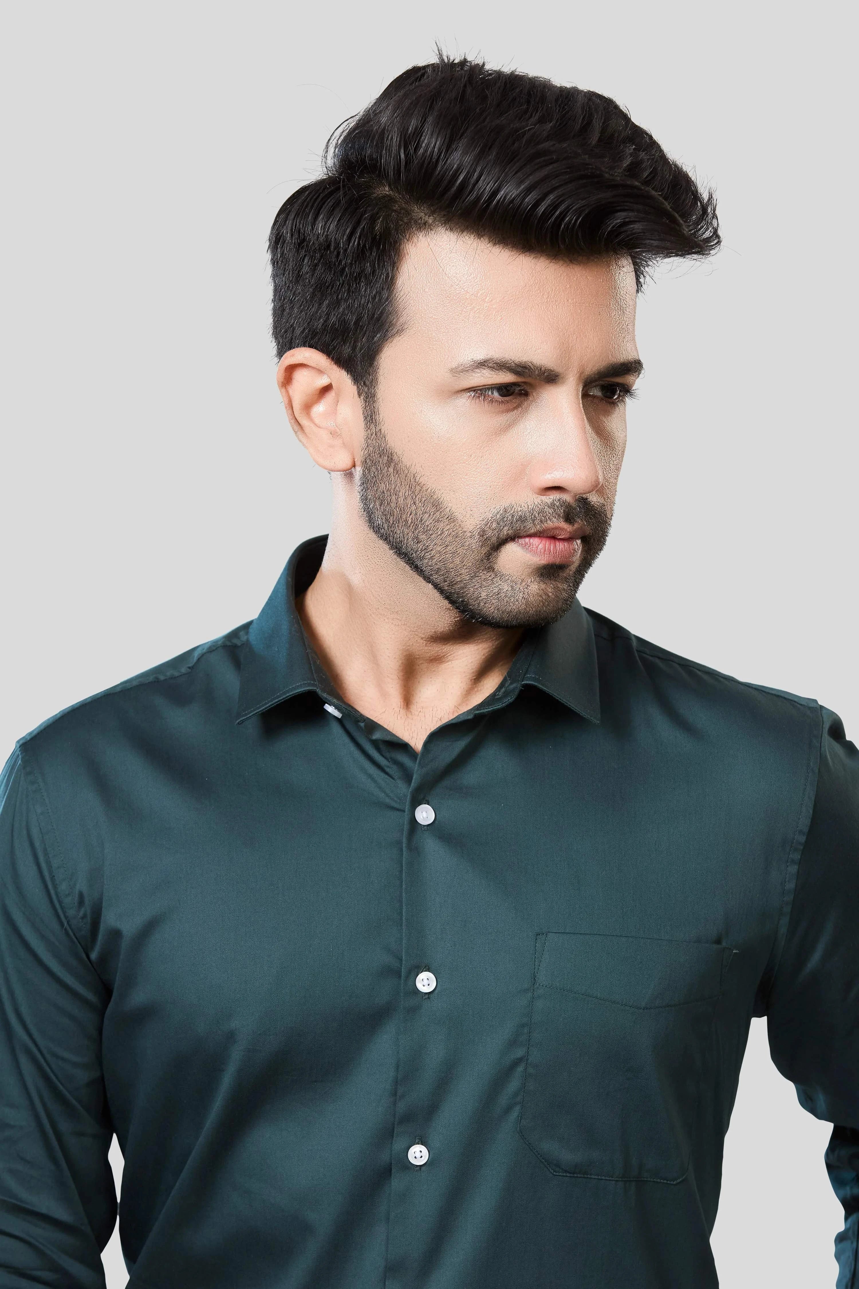 Jonesburg Men's Solid Slim Fit Formal Shirt