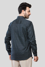 Thumbnail for Jonesburg Men's Printed Slim Fit Formal Shirt
