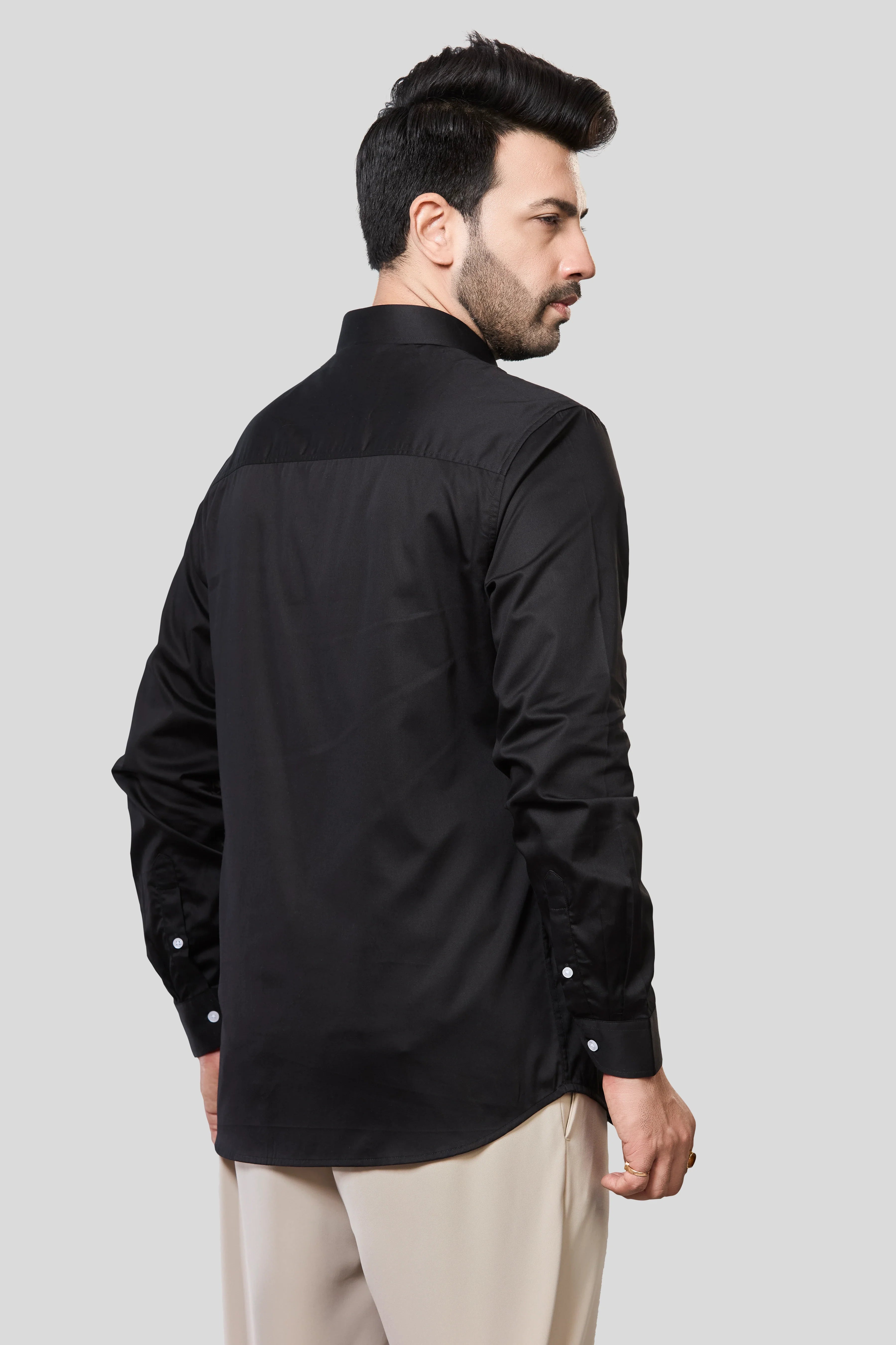 Jonesburg Men's Solid Slim Fit Formal Shirt