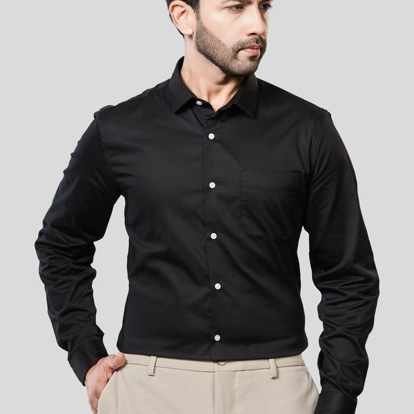 Jonesburg Men's Solid Slim Fit Formal Shirt