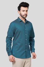 Thumbnail for Jonesburg Men's Printed Slim Fit Formal Shirt